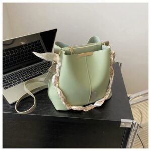 PU leather bucket bag